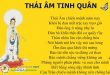 tính chất của sao Thái Âm trong dân gian vẫn lưu truyền bài thơ